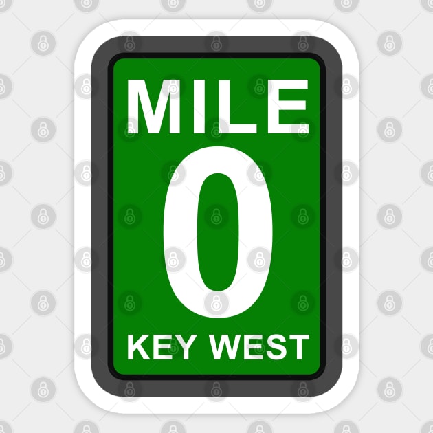 MILE 0 Sticker by CreativePhil